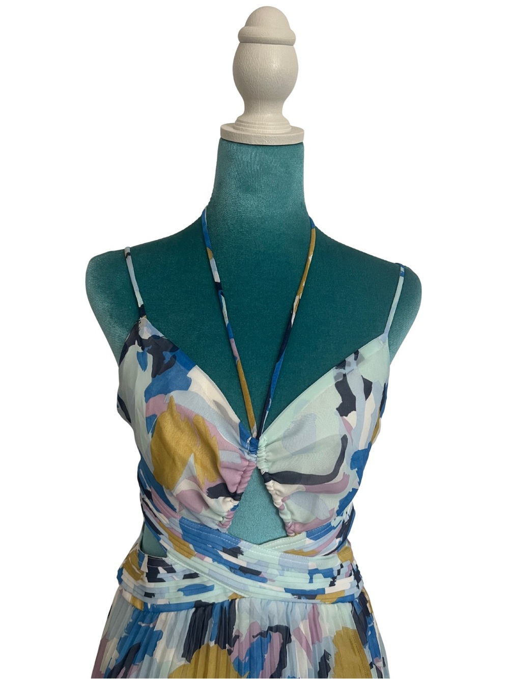 ASTR the Label Aquata Dress in Aqua Blue Multi - Picture 3 of 7